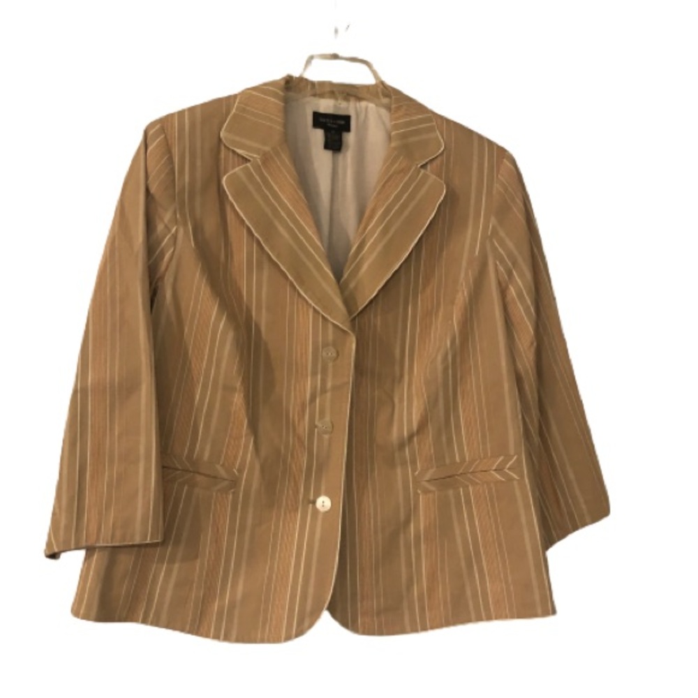 Tan 3/4 sleeve blazer plus size 20W